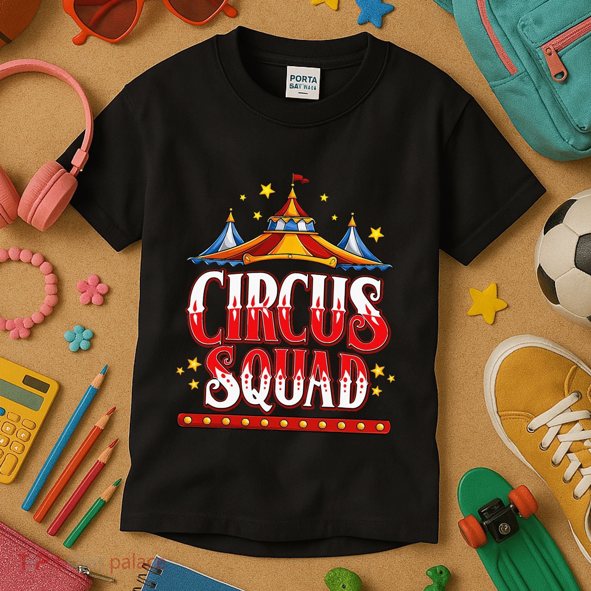 Circus Squad Event Carnival Staff Birthday Party Theme Show Kids T-Shirt