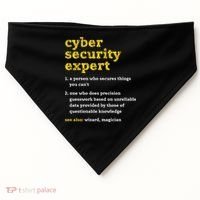 Cyber Security Expert Definition Distressed Computer Geek Gift USA-Made Doggie Bandana thumb 0