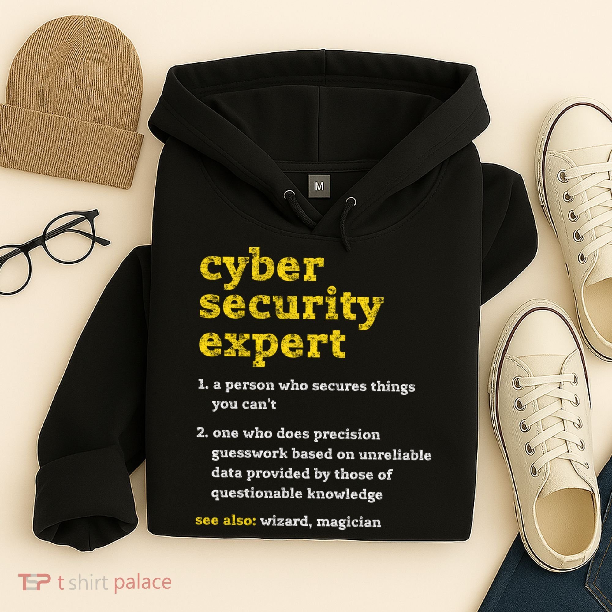 Cyber Security Expert Definition Distressed Computer Geek Gift Hoodie