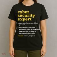 Cyber Security Expert Definition Distressed Computer Geek Gift T-Shirt thumb 4