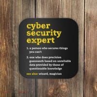 Cyber Security Expert Definition Distressed Computer Geek Gift Coaster thumb 0