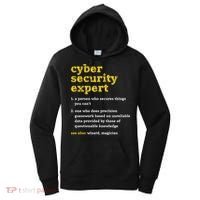 Cyber Security Expert Definition Distressed Computer Geek Gift Women's Hoodie thumb 0