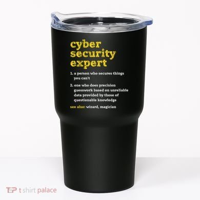 Cyber Security Expert Definition Distressed Computer Geek Gift Tumbler