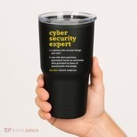 Cyber Security Expert Definition Distressed Computer Geek Gift Tumbler thumb 2