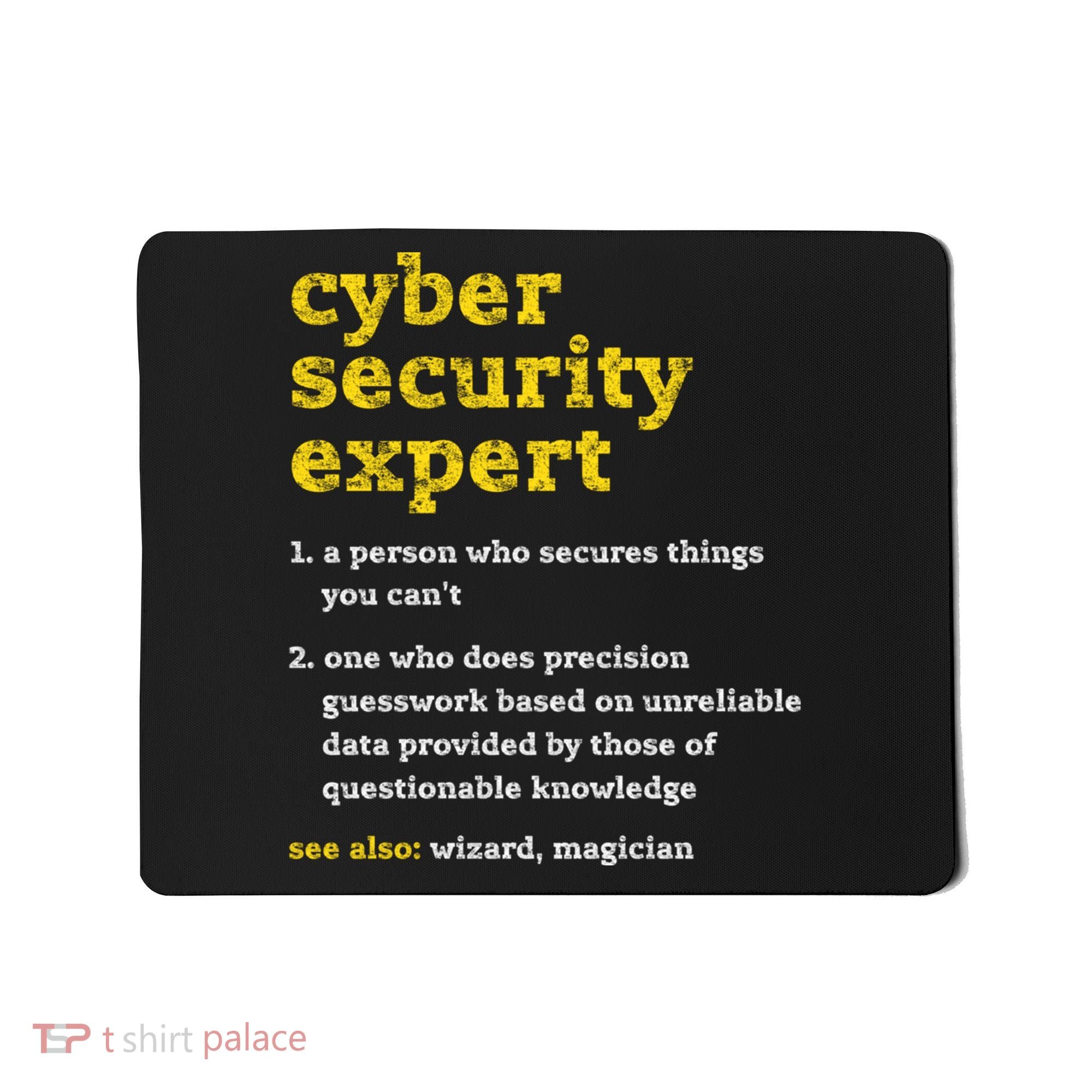 Cyber Security Expert Definition Distressed Computer Geek Gift Mousepad