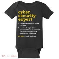 Cyber Security Expert Definition Distressed Computer Geek Gift Baby Bodysuit thumb 0