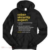 Cyber Security Expert Definition Distressed Computer Geek Gift Tie Dye Hoodie thumb 0