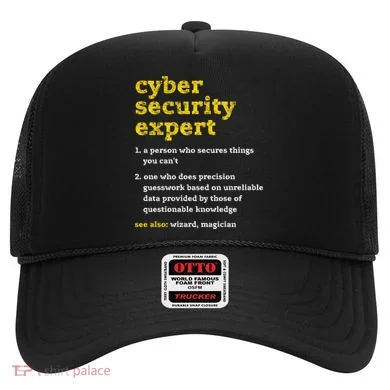 Cyber Security Expert Definition Distressed Computer Geek Gift Hat