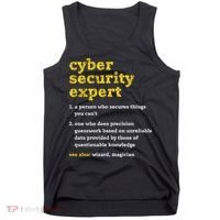 Cyber Security Expert Definition Distressed Computer Geek Gift Tank Top thumb 0