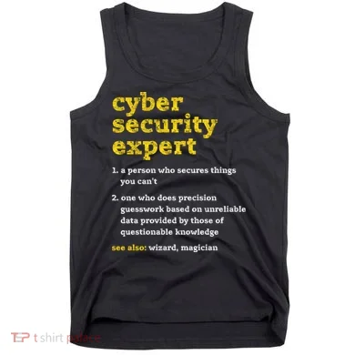 Cyber Security Expert Definition Distressed Computer Geek Gift Tank Top