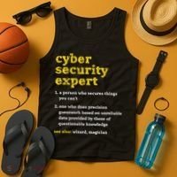 Cyber Security Expert Definition Distressed Computer Geek Gift Tank Top thumb 4