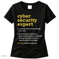 Cyber Security Expert Definition Distressed Computer Geek Gift Women's T-Shirt thumb 0