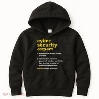 Cyber Security Expert Definition Distressed Computer Geek Gift Kids Hoodie thumb 0