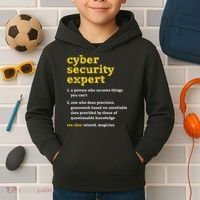 Cyber Security Expert Definition Distressed Computer Geek Gift Kids Hoodie thumb 2