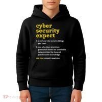 Cyber Security Expert Definition Distressed Computer Geek Gift Kids Hoodie thumb 4