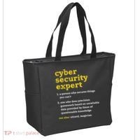 Cyber Security Expert Definition Distressed Computer Geek Gift Tote Bag thumb 2