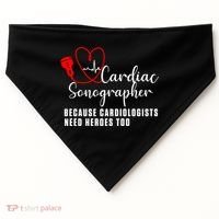 Cardiac Sonographer Echo Tech Learn Rdcs Gift USA-Made Doggie Bandana thumb 0