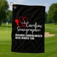 Cardiac Sonographer Echo Tech Learn Rdcs Gift Golf Towel thumb 1