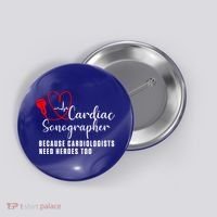 Cardiac Sonographer Echo Tech Learn Rdcs Gift Button thumb 0