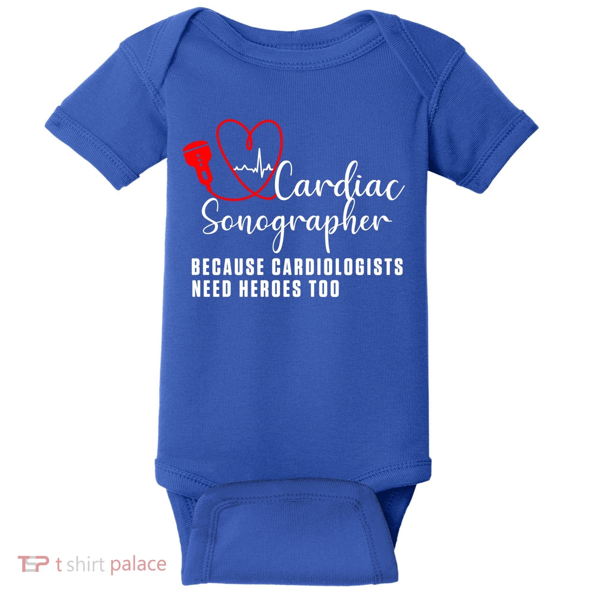 Cardiac Sonographer Echo Tech Learn Rdcs Gift Baby Bodysuit