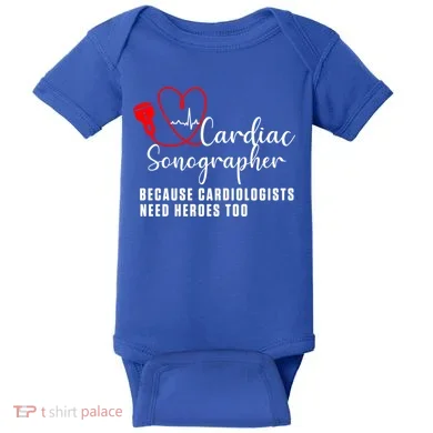 Cardiac Sonographer Echo Tech Learn Rdcs Gift Baby Bodysuit
