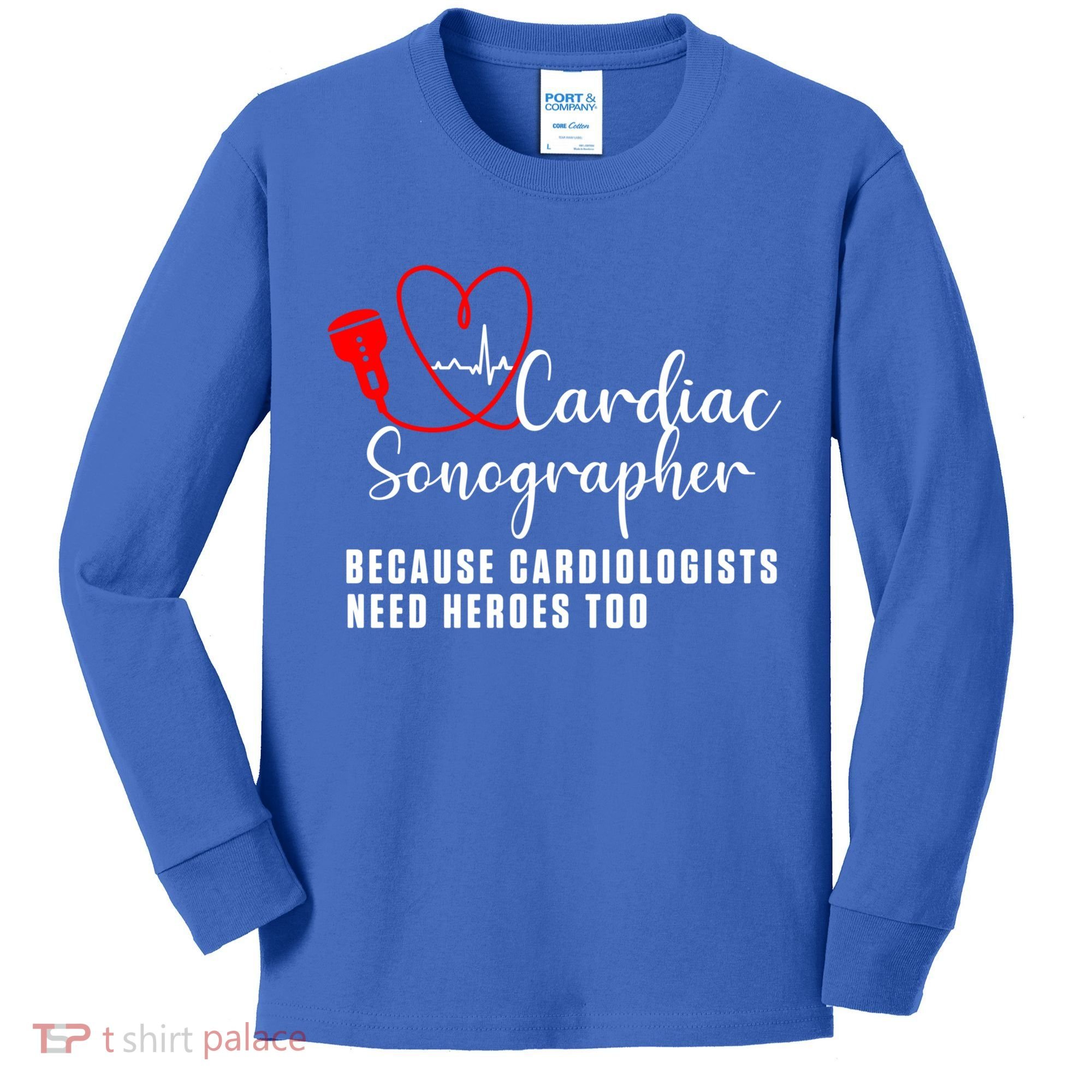 Cardiac Sonographer Echo Tech Learn Rdcs Gift Kids Long Sleeve Shirt
