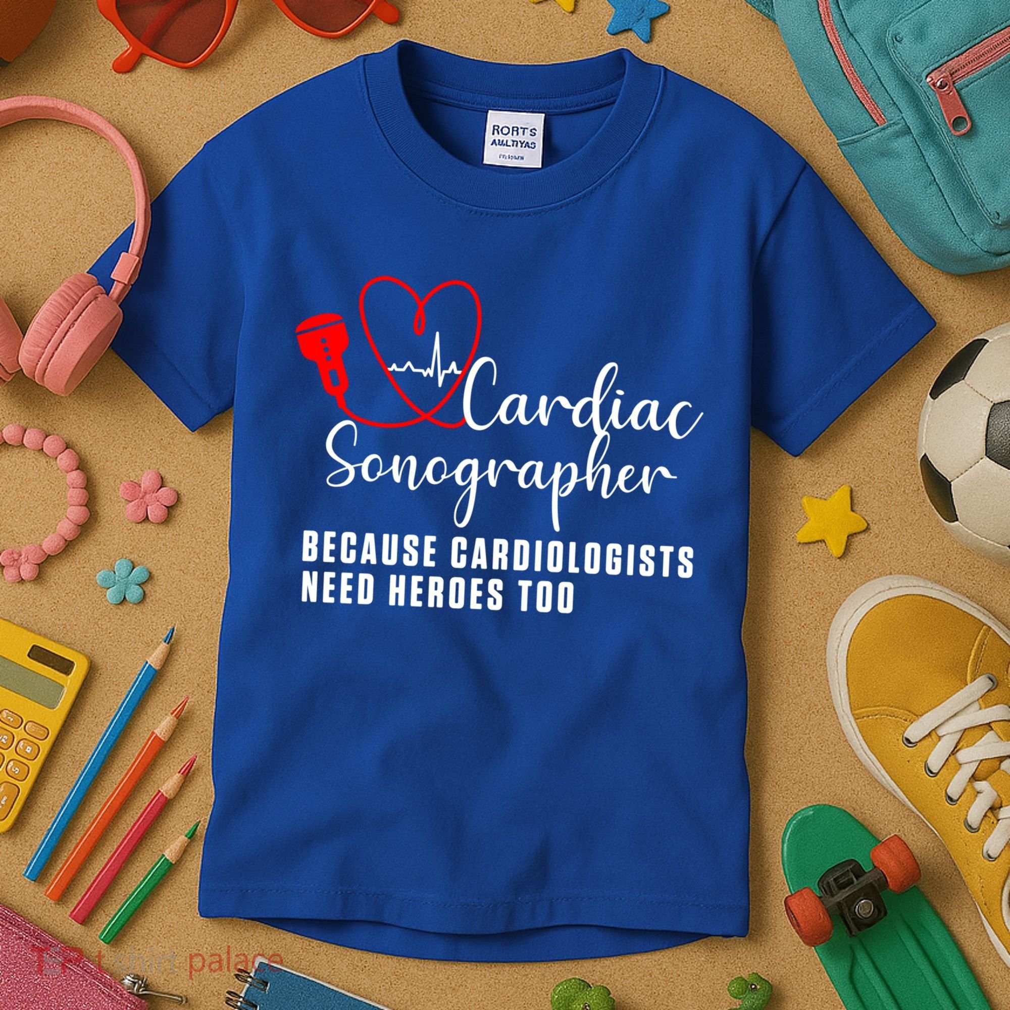 Cardiac Sonographer Echo Tech Learn Rdcs Gift Kids T-Shirt