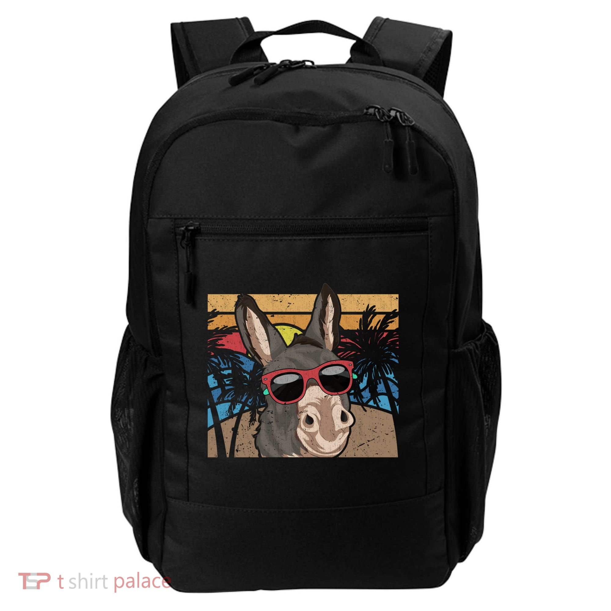 Cool Sunglasses Farm Animal Tropical Retro Donkey Gift Backpack
