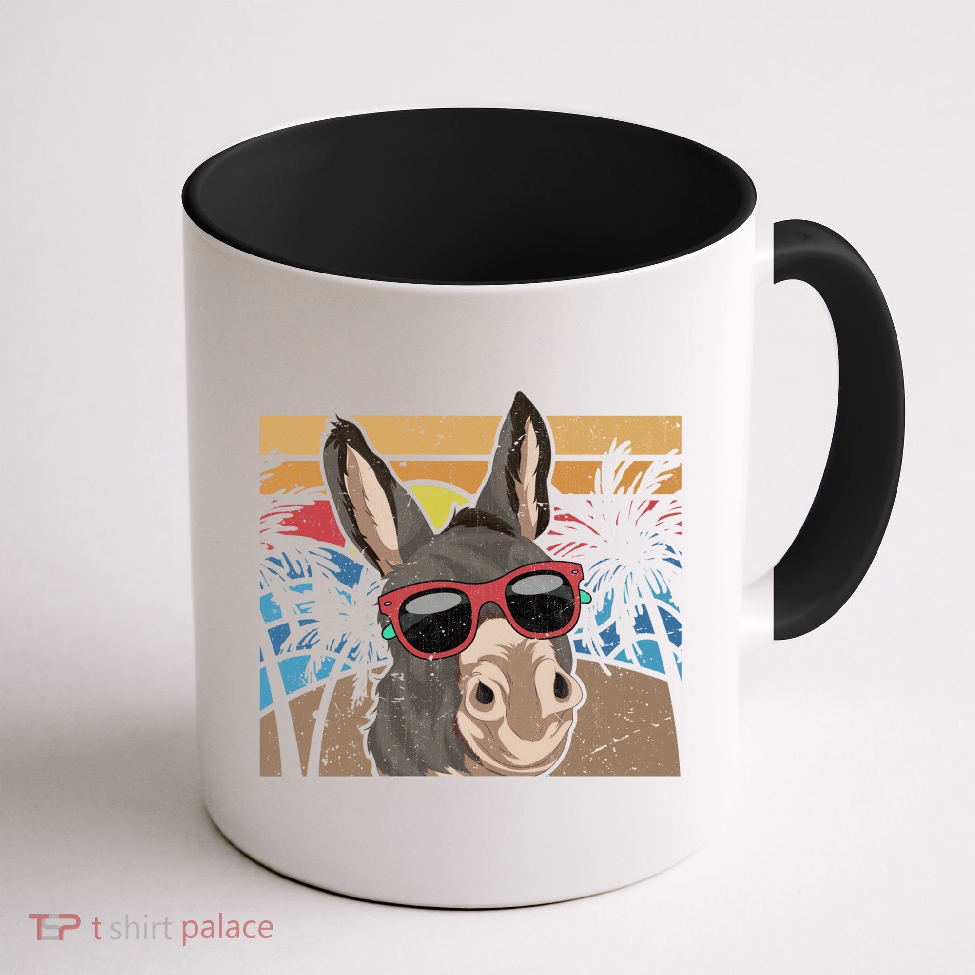 Cool Sunglasses Farm Animal Tropical Retro Donkey Gift Coffee Mug