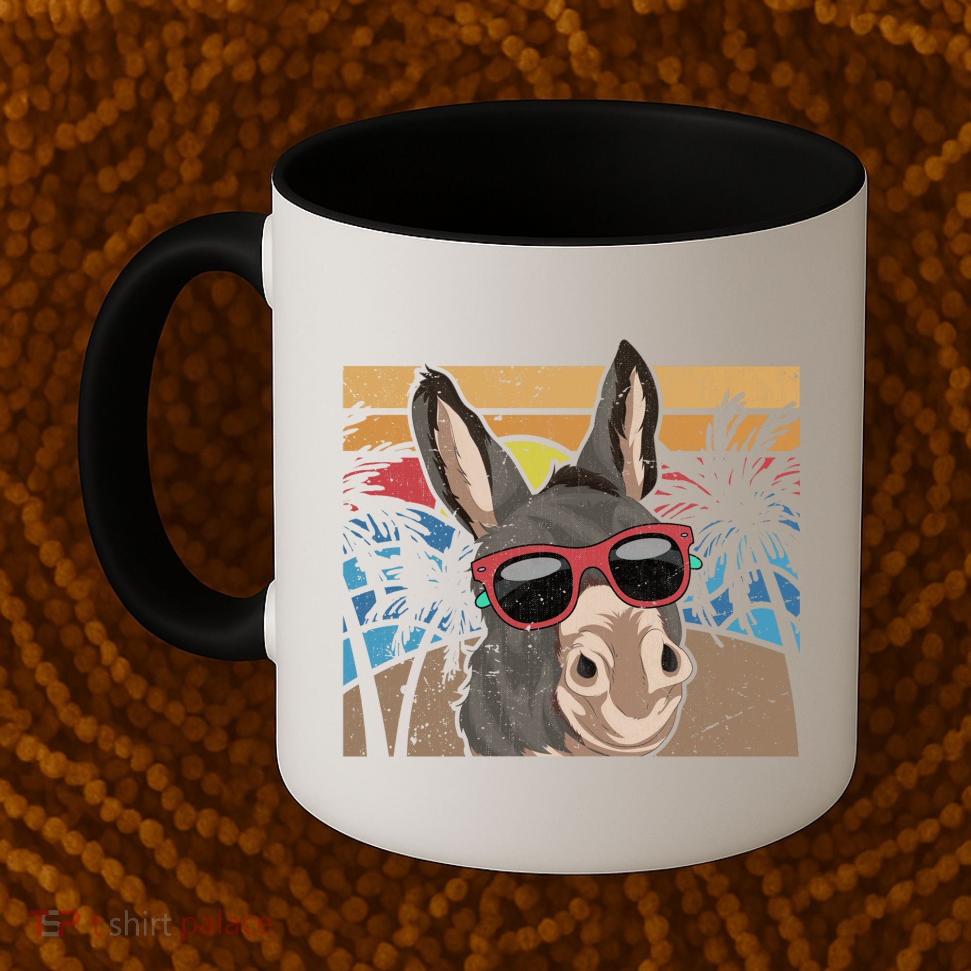 Cool Sunglasses Farm Animal Tropical Retro Donkey Gift Coffee Mug
