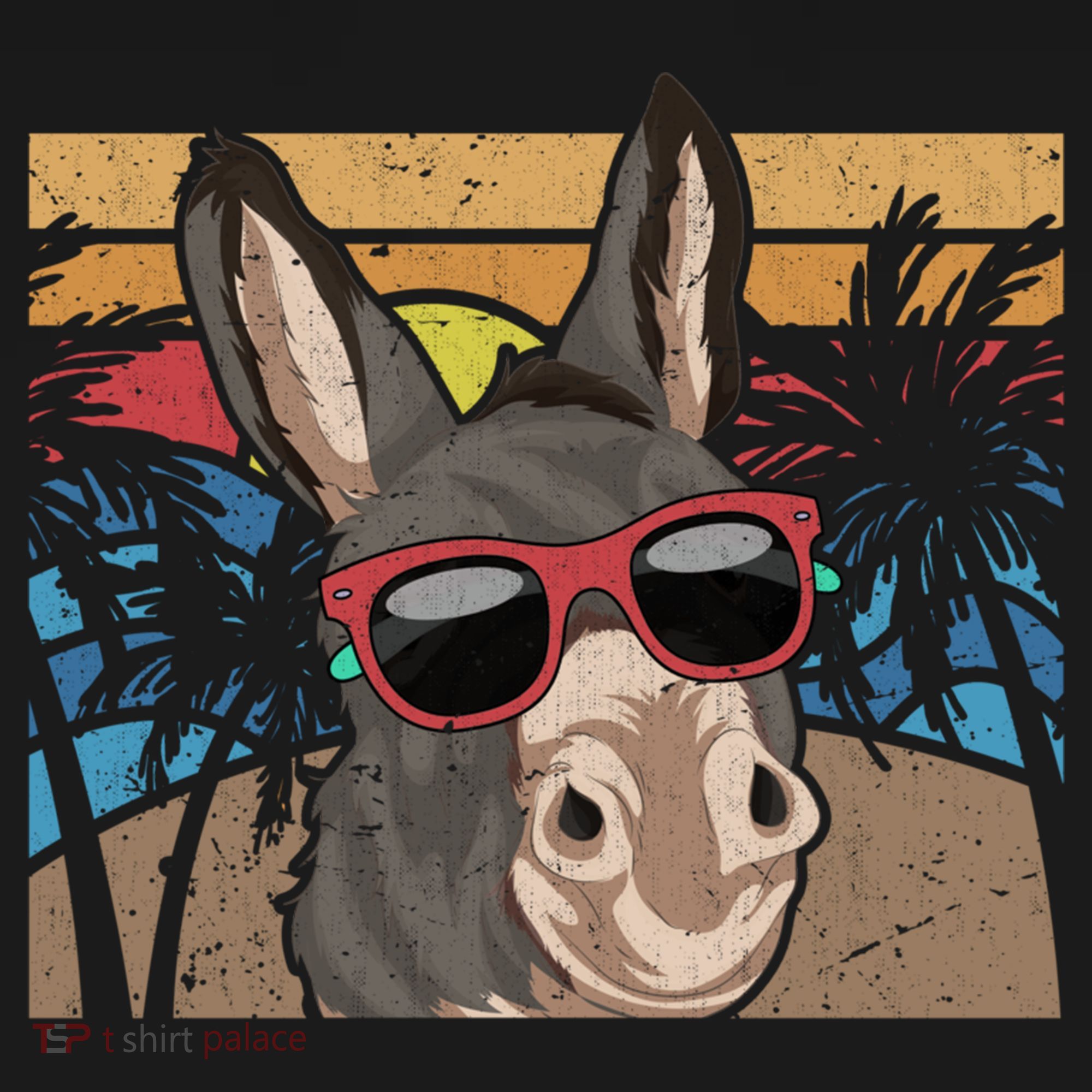 Cool Sunglasses Farm Animal Tropical Retro Donkey Gift Ornament