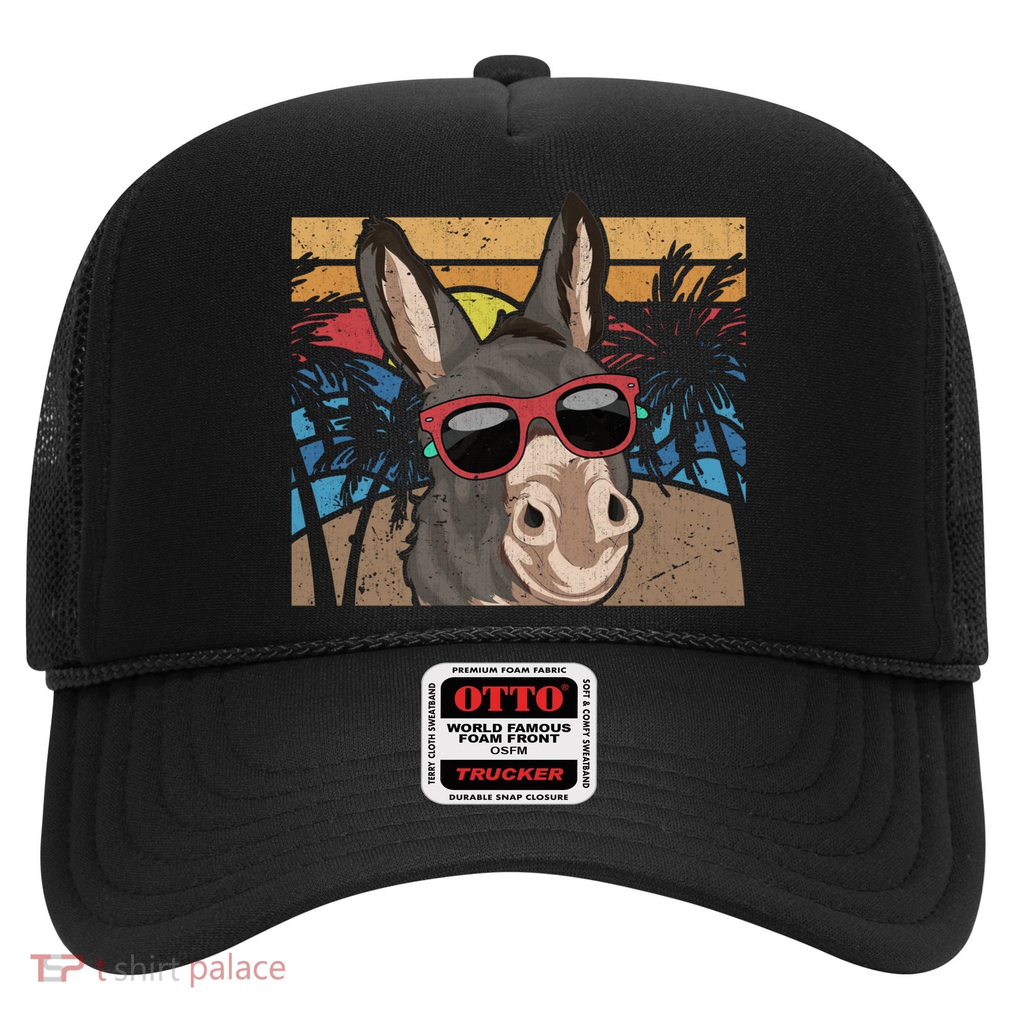 Cool Sunglasses Farm Animal Tropical Retro Donkey Gift Hat