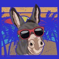 Cool Sunglasses Farm Animal Tropical Retro Donkey Gift Coaster thumb 2