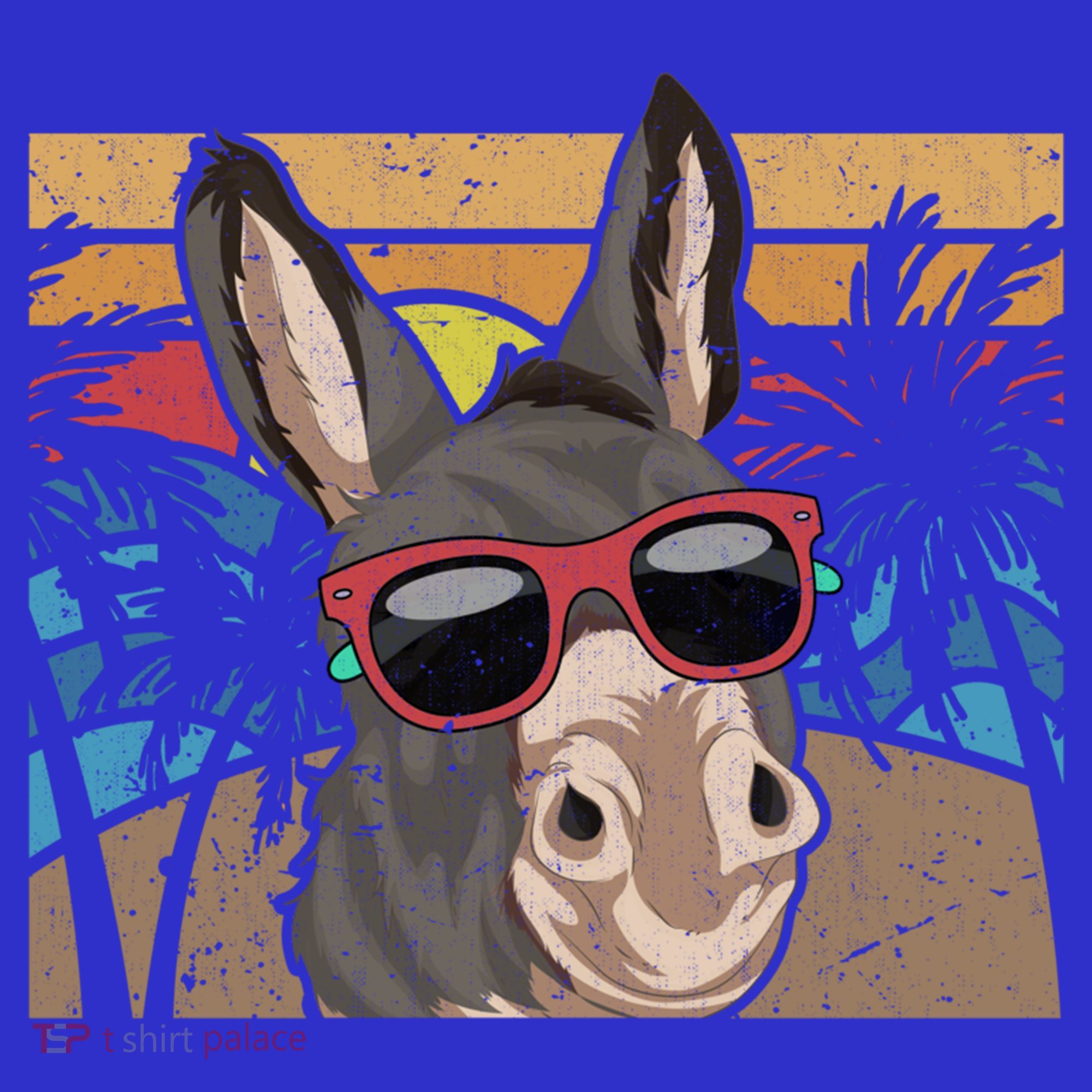 Cool Sunglasses Farm Animal Tropical Retro Donkey Gift Coaster