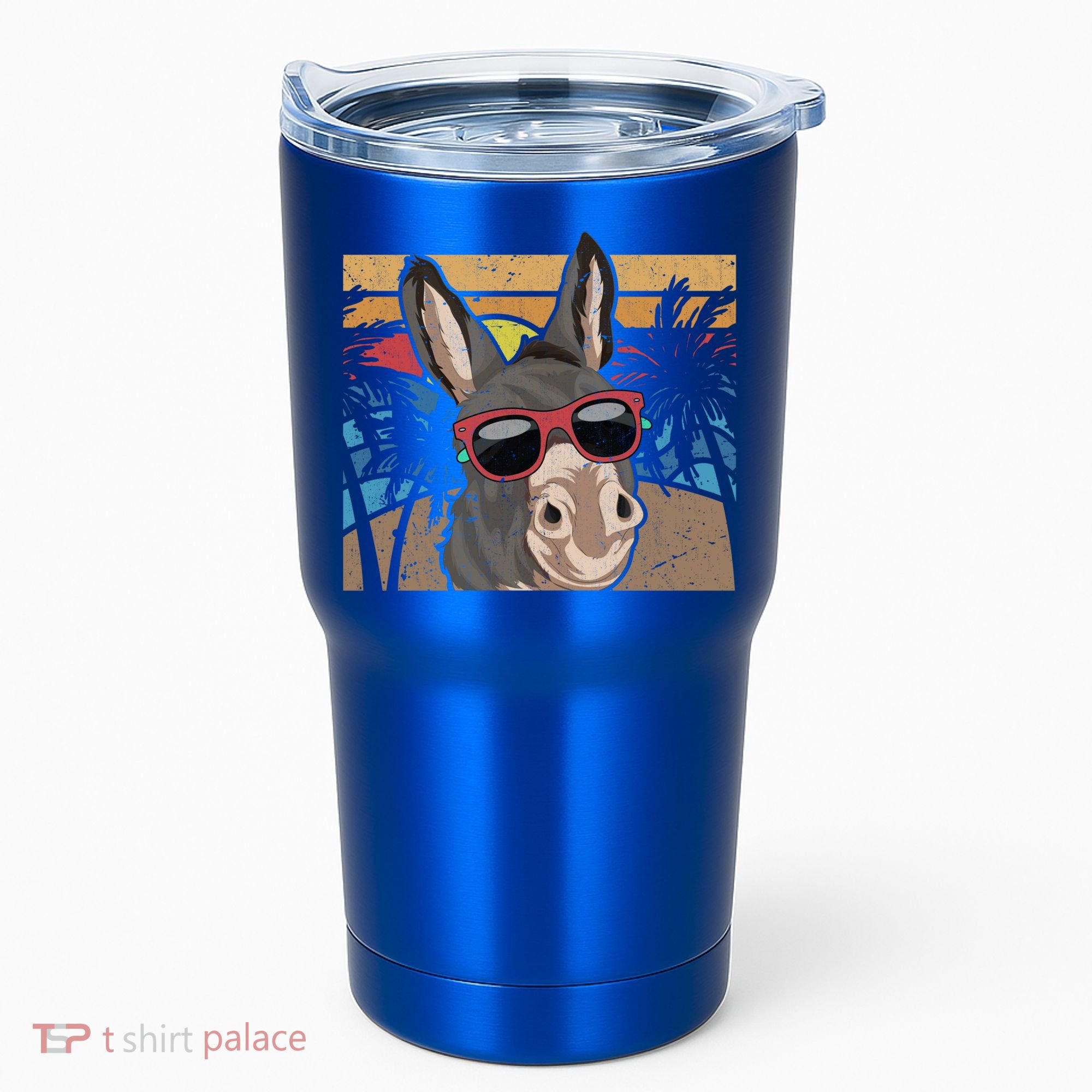 Cool Sunglasses Farm Animal Tropical Retro Donkey Gift Tumbler