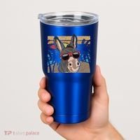 Cool Sunglasses Farm Animal Tropical Retro Donkey Gift Tumbler thumb 2