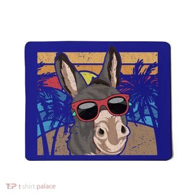 Cool Sunglasses Farm Animal Tropical Retro Donkey Gift Mousepad
