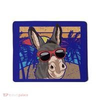 Cool Sunglasses Farm Animal Tropical Retro Donkey Gift Mousepad thumb 0