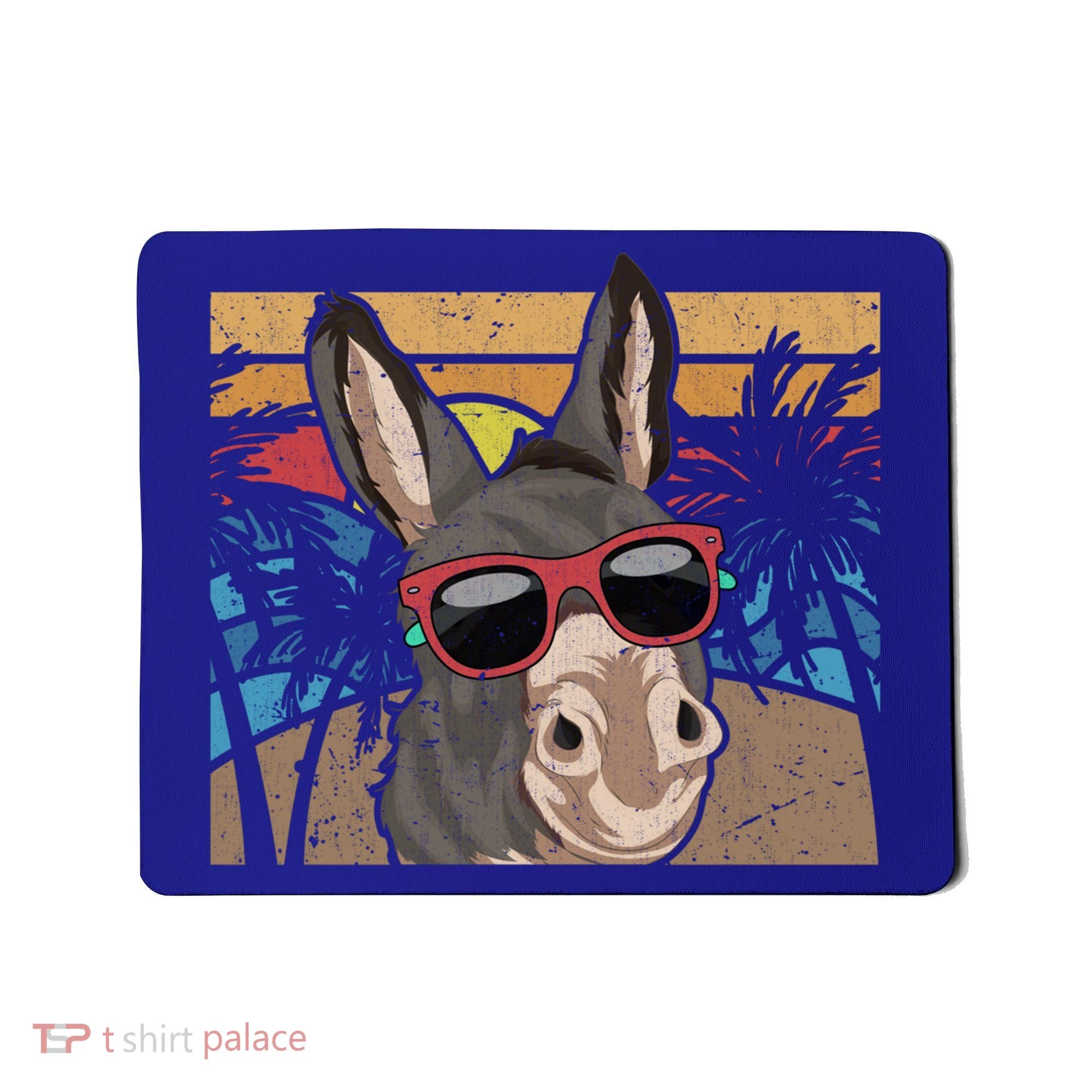 Cool Sunglasses Farm Animal Tropical Retro Donkey Gift Mousepad