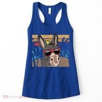 Cool Sunglasses Farm Animal Tropical Retro Donkey Gift Women's Tank Top thumb 0