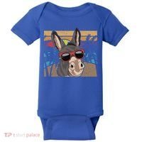 Cool Sunglasses Farm Animal Tropical Retro Donkey Gift Baby Bodysuit thumb 0