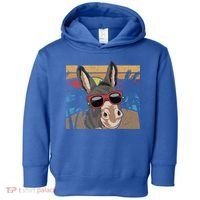 Cool Sunglasses Farm Animal Tropical Retro Donkey Gift Toddler Hoodie thumb 0