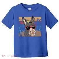 Cool Sunglasses Farm Animal Tropical Retro Donkey Gift Toddler T-Shirt thumb 0