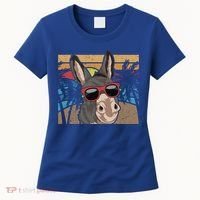 Cool Sunglasses Farm Animal Tropical Retro Donkey Gift Women's T-Shirt thumb 0