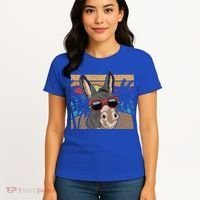 Cool Sunglasses Farm Animal Tropical Retro Donkey Gift Women's T-Shirt thumb 4