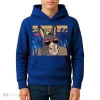 Cool Sunglasses Farm Animal Tropical Retro Donkey Gift Kids Hoodie thumb 4