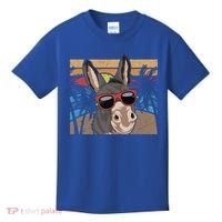 Cool Sunglasses Farm Animal Tropical Retro Donkey Gift Kids T-Shirt thumb 0