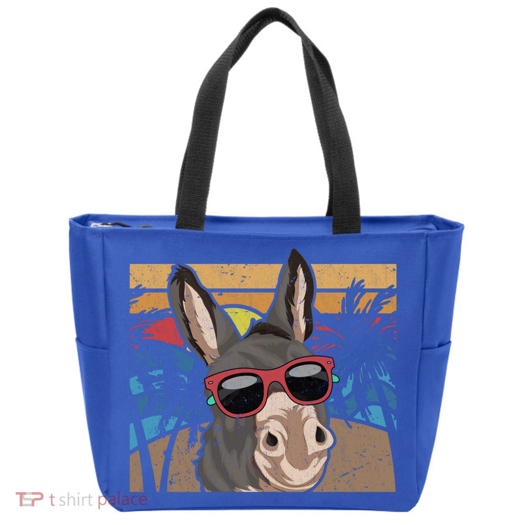 Cool Sunglasses Farm Animal Tropical Retro Donkey Gift Tote Bag