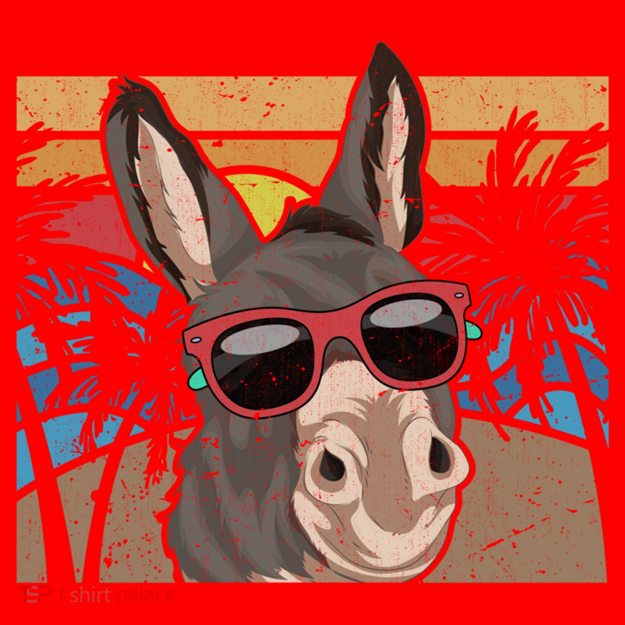 Cool Sunglasses Farm Animal Tropical Retro Donkey Gift Santa Hat