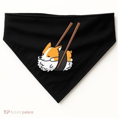 Corgi Sushi Funny Dog Gift USA-Made Doggie Bandana